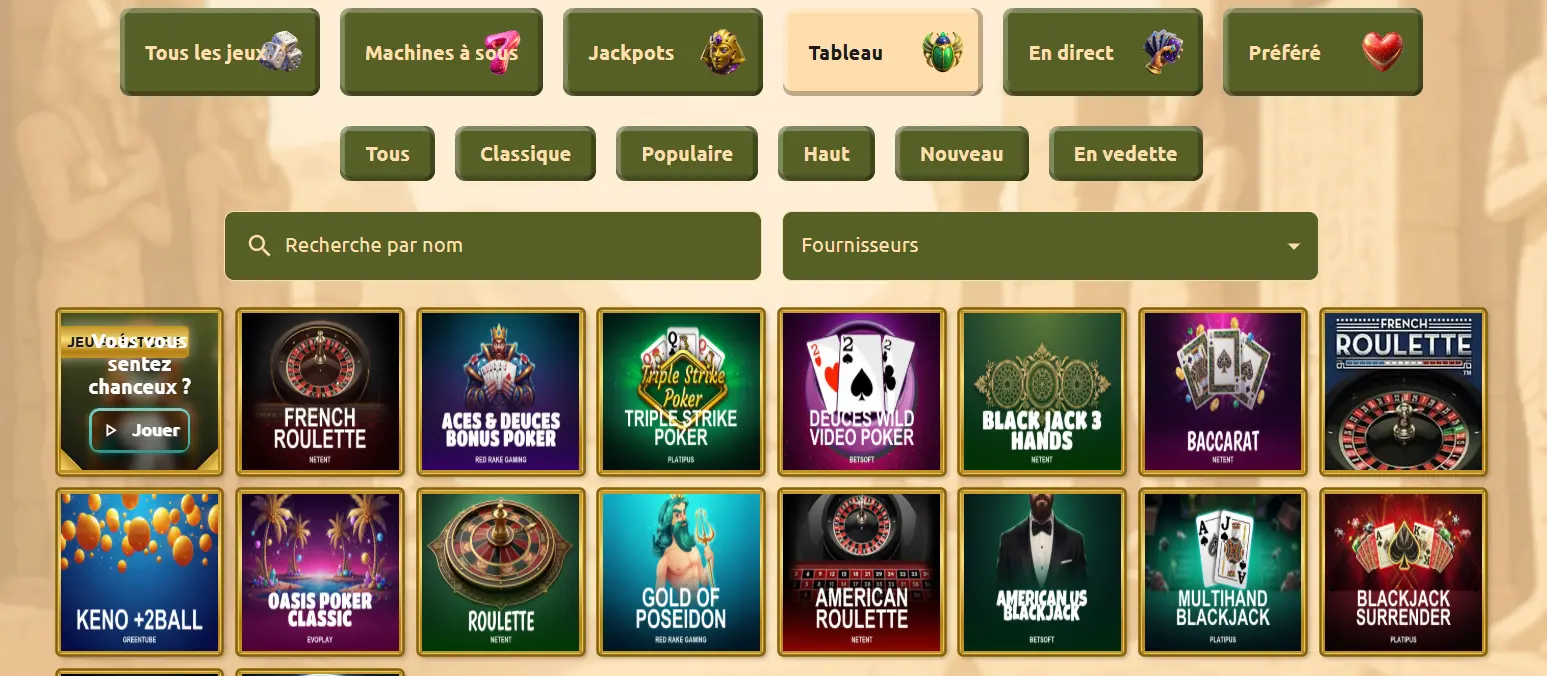 bet cleo casino tableau